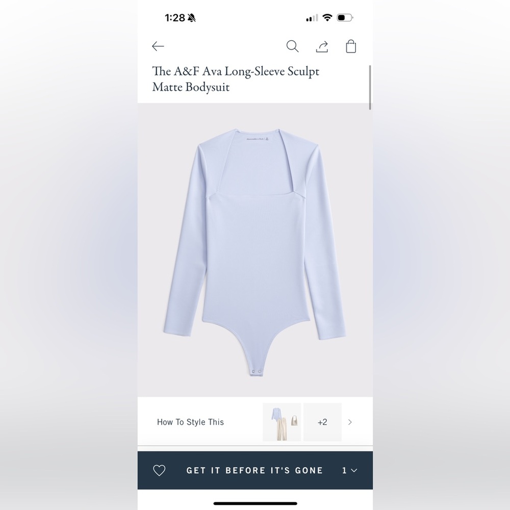 A&F Ava Long-Sleeve Bodysuit